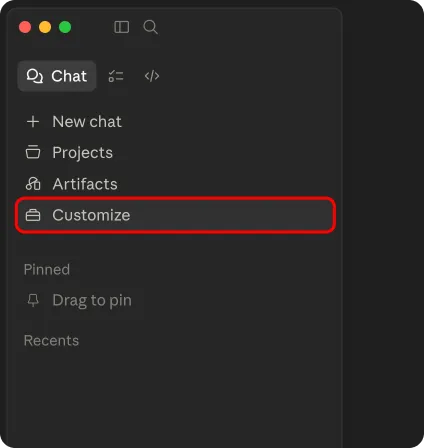 Customize 영역에서 Connectors로 진입하는 화면